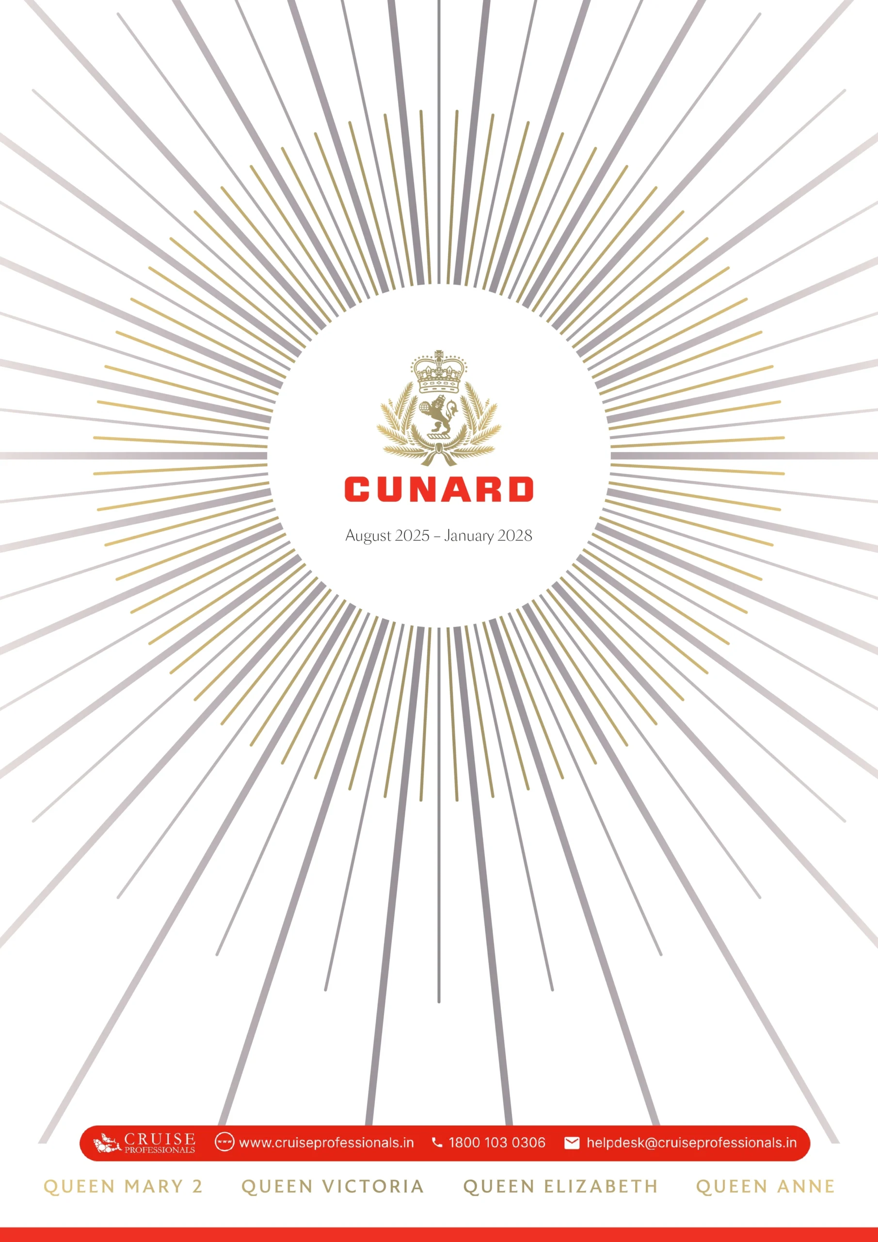 Cunard August 2025 - January 2028 Brochure