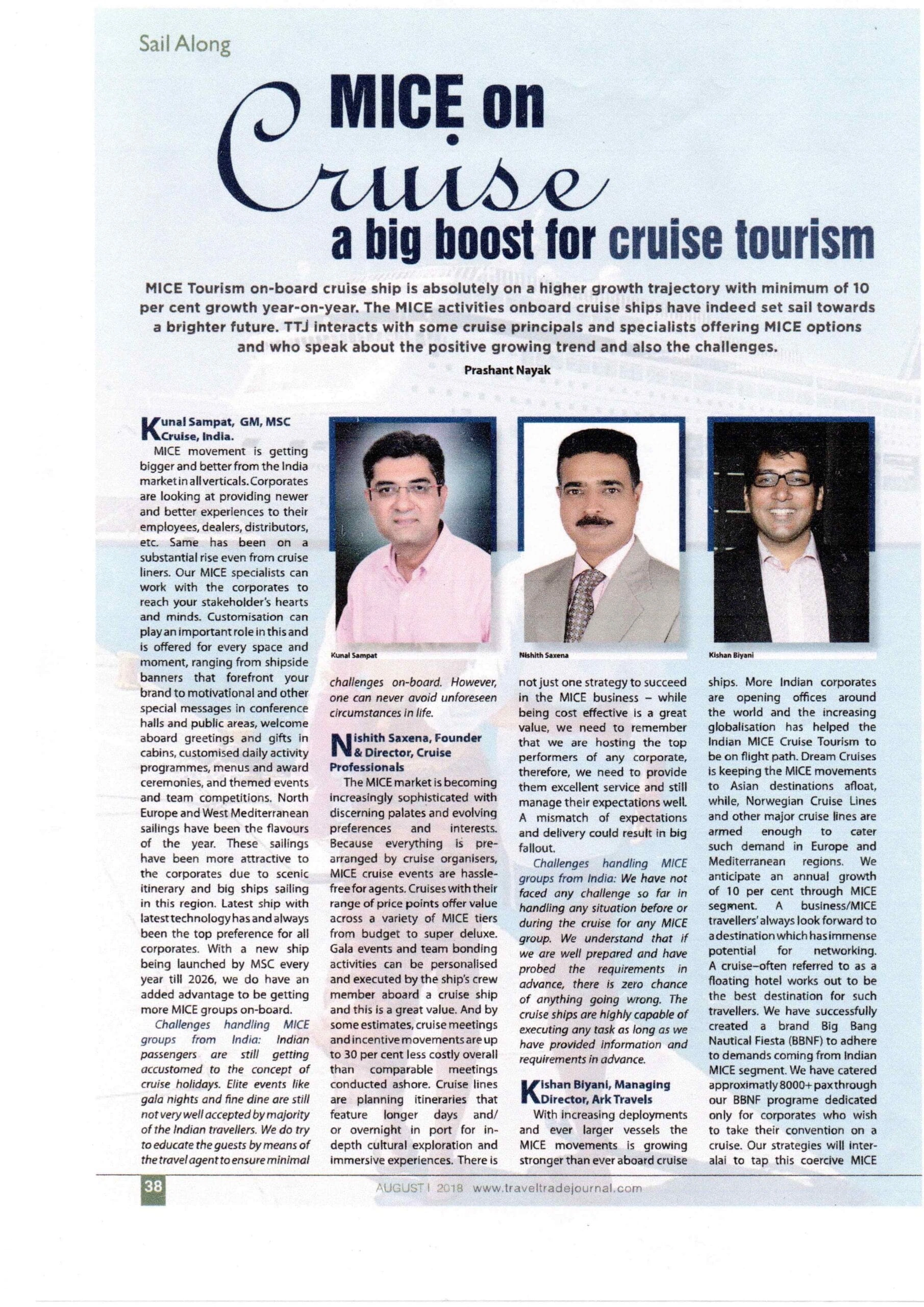 Travel Trade Journal August 2018 - Mice
