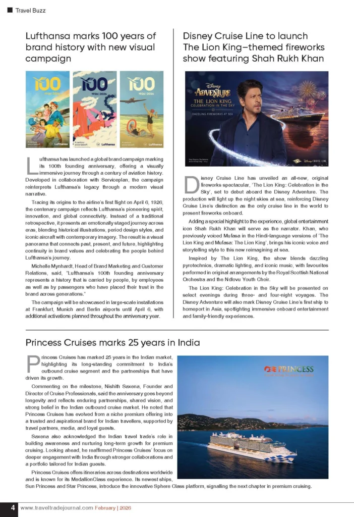 TTJ February 2026 PCL News Princess Cruises updates.