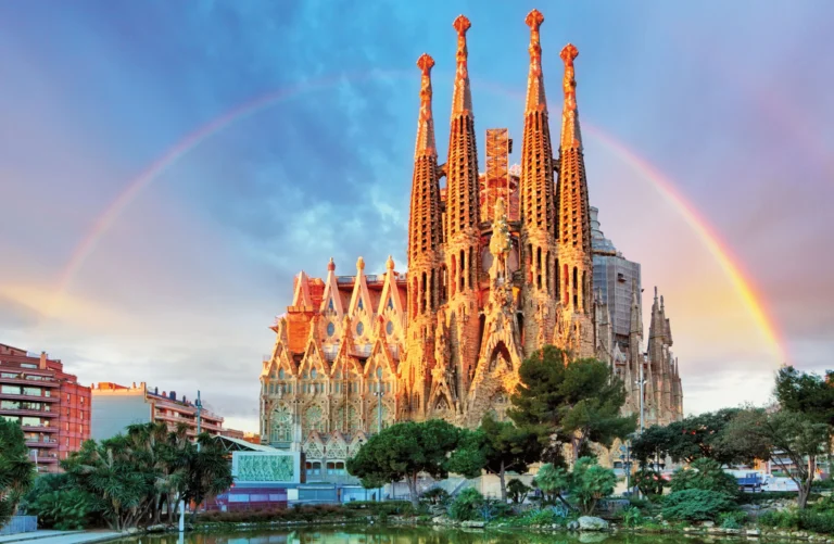 Mediterranean cruise destination featuring historic architecture and coastal scenery in Spain
