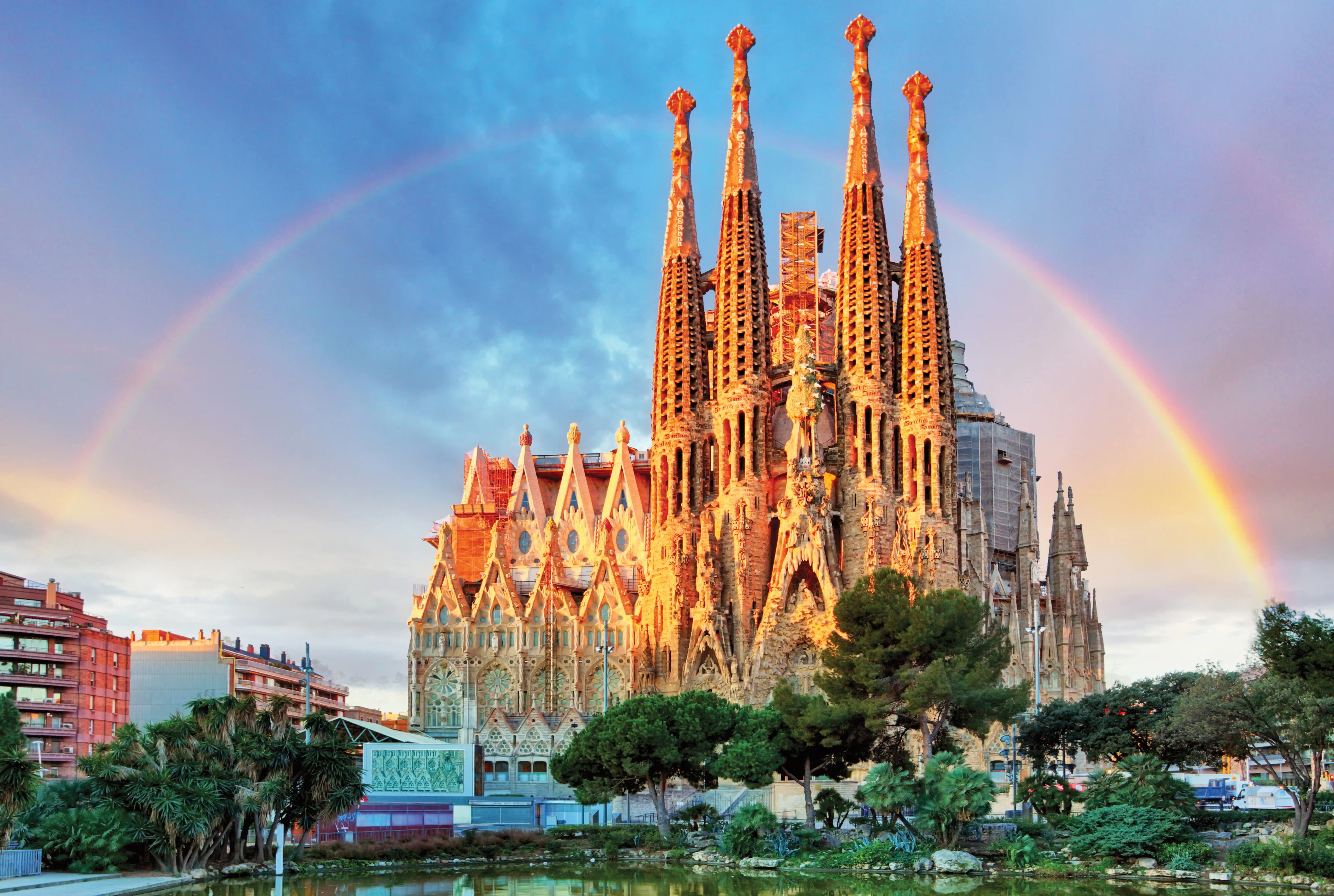 La Sagrada Família in Barcelona featured on a P&O Cruises Mediterranean voyage, showcasing the city's iconic architecture and cultural heritage.